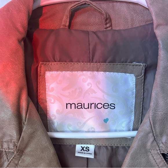 MAURICES Tan Leather Jacket - Picture 4 of 5